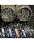 1 sztuk nowy efekt nieregularnego lustra efekt kameleona holograficzne proszki Nail Glitter Rainbow Galaxy Paillette laserowe pł