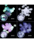 1 Box holograficzne Xmas płatki śniegu paznokci cekiny płatki 3D Nail Art brokat Laser AB srebrny Paillette Manicure dekoracje S