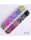 1 zestaw 1/2/3mm mieszane Glitter paznokci cekiny okrągłe błyszczące Paillette Nail Art Glitter porady żel UV 3d Decor Manicure 