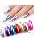 Lustrzany brokat w proszku do paznokci różowe złoto srebro metaliczny proszek laserowy chromowany Pigment pył Manicure zdobienie