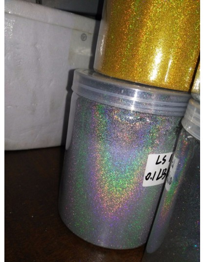 0.1MM(004inch)-Laser holograficzny srebrny złota błyszcząca o mocno rozdrobnionej paznokci brokatowy proszek do zdobienia paznok