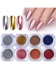 Lustrzany brokat w proszku do paznokci różowe złoto srebro metaliczny proszek laserowy chromowany Pigment pył Manicure zdobienie