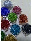 18 doniczek holograficzny brokat o mocno rozdrobnionej. 008, materiały żywiczne, tęczowy brokat, luźny brokat, błyszczyki do paz