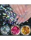 1Box holograficzny motyl paznokci dekoracje artystyczne płatki brokat cienki cekiny Chrome 3D Sparkle polski Manicure kromka LAH