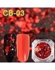 1 sztuk holograficzny brokat lustro chromowane płatki cekiny proszek do paznokci aluminiowe złoto srebro Paillette Nail Art foli