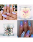 Holograficzny Nail Art Glitter płatki świecący 3D laserowy kształt motyla porady DIY urok polski cekiny dekoracje Manicure