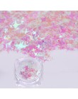 1 box Nail Art Glitter płatki czterogwiazdkowy 3D cekiny różowy projekt pył DIY świąteczne dekoracje proszek Manicure porady dla