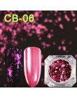 1 sztuk holograficzny brokat lustro chromowane płatki cekiny proszek do paznokci aluminiowe złoto srebro Paillette Nail Art foli