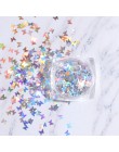 1Box holograficzny motyl paznokci dekoracje artystyczne płatki brokat cienki cekiny Chrome 3D Sparkle polski Manicure kromka LAH