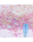 1 box Nail Art Glitter płatki czterogwiazdkowy 3D cekiny różowy projekt pył DIY świąteczne dekoracje proszek Manicure porady dla
