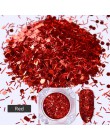 1 pudełko Nail Glitter płatki cekiny fioletowo-czerwony Rose złoty laser efekt proszki kurz dla DIY paznokci artystyczny design