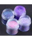 1 Box Nail Glitter płatki świecący 3D Neon kolorowe cekiny Shimmer srebrny złoty fioletowy brokat dekoracje do zdobienia paznokc
