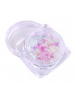 1 box Nail Art Glitter płatki czterogwiazdkowy 3D cekiny różowy projekt pył DIY świąteczne dekoracje proszek Manicure porady dla