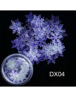 1 Box holograficzne Xmas płatki śniegu paznokci cekiny płatki 3D Nail Art brokat Laser AB srebrny Paillette Manicure dekoracje S