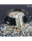 Glitter płatki 3D koło okrągłe sześciokąty Nail Art cekiny świecący błyskotka ozdoby akrylowe polski Manicure TRPX01-12