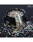 Glitter płatki 3D koło okrągłe sześciokąty Nail Art cekiny świecący błyskotka ozdoby akrylowe polski Manicure TRPX01-12