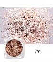 1 pudełko Nail Glitter płatki cekiny fioletowo-czerwony Rose złoty laser efekt proszki kurz dla DIY paznokci artystyczny design