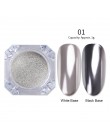 Lustrzany brokat w proszku do paznokci różowe złoto srebro metaliczny proszek laserowy chromowany Pigment pył Manicure zdobienie