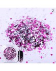 1 pudełko Nail Glitter płatki cekiny fioletowo-czerwony Rose złoty laser efekt proszki kurz dla DIY paznokci artystyczny design