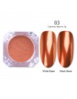 Lustrzany brokat w proszku do paznokci różowe złoto srebro metaliczny proszek laserowy chromowany Pigment pył Manicure zdobienie