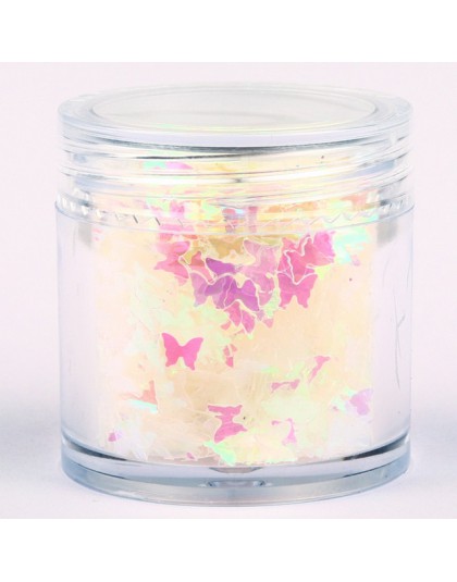 Holograficzny Nail Art Glitter płatki świecący 3D laserowy kształt motyla porady DIY urok polski cekiny dekoracje Manicure