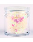 Holograficzny Nail Art Glitter płatki świecący 3D laserowy kształt motyla porady DIY urok polski cekiny dekoracje Manicure