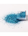 8 g/pudło holograficzny sześciokątny kształt Nail Art brokat w proszku laserowe błyszczące cekiny na paznokcie DIY świecący pazn