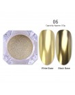 Lustrzany brokat w proszku do paznokci różowe złoto srebro metaliczny proszek laserowy chromowany Pigment pył Manicure zdobienie