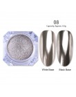 Lustrzany brokat w proszku do paznokci różowe złoto srebro metaliczny proszek laserowy chromowany Pigment pył Manicure zdobienie