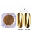 Lustrzany brokat w proszku do paznokci różowe złoto srebro metaliczny proszek laserowy chromowany Pigment pył Manicure zdobienie