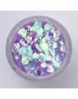 1 Box Nail Glitter płatki świecący 3D Neon kolorowe cekiny Shimmer srebrny złoty fioletowy brokat dekoracje do zdobienia paznokc