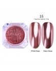 Lustrzany brokat w proszku do paznokci różowe złoto srebro metaliczny proszek laserowy chromowany Pigment pył Manicure zdobienie