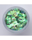 1 Box Nail Glitter płatki świecący 3D Neon kolorowe cekiny Shimmer srebrny złoty fioletowy brokat dekoracje do zdobienia paznokc