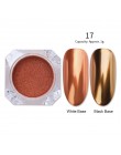 Lustrzany brokat w proszku do paznokci różowe złoto srebro metaliczny proszek laserowy chromowany Pigment pył Manicure zdobienie