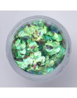 1 Box Nail Glitter płatki świecący 3D Neon kolorowe cekiny Shimmer srebrny złoty fioletowy brokat dekoracje do zdobienia paznokc
