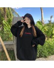 Jesień ciepła bluza z kapturem bluza damska moda Harajuku diabelskie skrzydło patchworkowe bluzy z kapturem bluza damska casualo