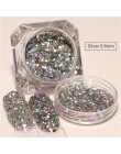1 Box Nail Glitter płatki świecący 3D Neon kolorowe cekiny Shimmer srebrny złoty fioletowy brokat dekoracje do zdobienia paznokc