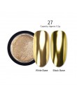 Lustrzany brokat w proszku do paznokci różowe złoto srebro metaliczny proszek laserowy chromowany Pigment pył Manicure zdobienie