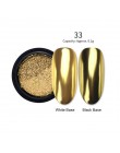Lustrzany brokat w proszku do paznokci różowe złoto srebro metaliczny proszek laserowy chromowany Pigment pył Manicure zdobienie