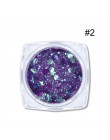 1 Box Nail Glitter płatki świecący 3D Neon kolorowe cekiny Shimmer srebrny złoty fioletowy brokat dekoracje do zdobienia paznokc