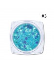 1 Box Nail Glitter płatki świecący 3D Neon kolorowe cekiny Shimmer srebrny złoty fioletowy brokat dekoracje do zdobienia paznokc