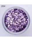 1 Box Nail Glitter płatki świecący 3D Neon kolorowe cekiny Shimmer srebrny złoty fioletowy brokat dekoracje do zdobienia paznokc
