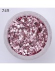 1 Box Nail Glitter płatki świecący 3D Neon kolorowe cekiny Shimmer srebrny złoty fioletowy brokat dekoracje do zdobienia paznokc