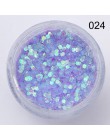 1 Box Nail Glitter płatki świecący 3D Neon kolorowe cekiny Shimmer srebrny złoty fioletowy brokat dekoracje do zdobienia paznokc