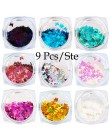 Holograficzny Nail Art Glitter płatki świecący 3D laserowy kształt motyla porady DIY urok polski cekiny dekoracje Manicure