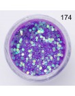 1 Box Nail Glitter płatki świecący 3D Neon kolorowe cekiny Shimmer srebrny złoty fioletowy brokat dekoracje do zdobienia paznokc