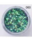 1 Box Nail Glitter płatki świecący 3D Neon kolorowe cekiny Shimmer srebrny złoty fioletowy brokat dekoracje do zdobienia paznokc