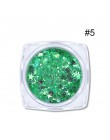1 Box Nail Glitter płatki świecący 3D Neon kolorowe cekiny Shimmer srebrny złoty fioletowy brokat dekoracje do zdobienia paznokc