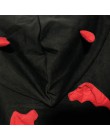 Jesień ciepła bluza z kapturem bluza damska moda Harajuku diabelskie skrzydło patchworkowe bluzy z kapturem bluza damska casualo