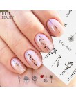 1 sztuk naklejki transferu wody paznokci liniowy kwiat wzór paznokci dekoracje artystyczne suwak do paznokci Manicure Watermark 